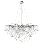 Люстра подвесная с прозрачными стеклянными подвесками в форме капель Диаметр 100 см Droplet Chandelier варинант исполнения - 12 | Loft Concept в Тюмени