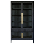 Витрина Primo со стеклянными фасадами и 2 ящиками Черный дуб варинант исполнения - 10 | Loft Concept в Тюмени