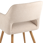 Стул в рогожке бежевого цвета NEASAN STOOL варинант исполнения - 7 | Loft Concept в Тюмени