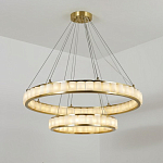 Люстра с 2-мя кольцами из натурального камня с регулируемыми плафонами Durability of Stone варинант исполнения - 2 | Loft Concept в Тюмени