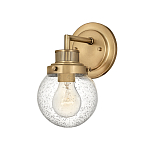 Бра для ванных комнат с прозрачным шарообразным плафоном из стекла с пузырьками на круглом основании Hinkley варинант исполнения - 1 | Loft Concept в Тюмени