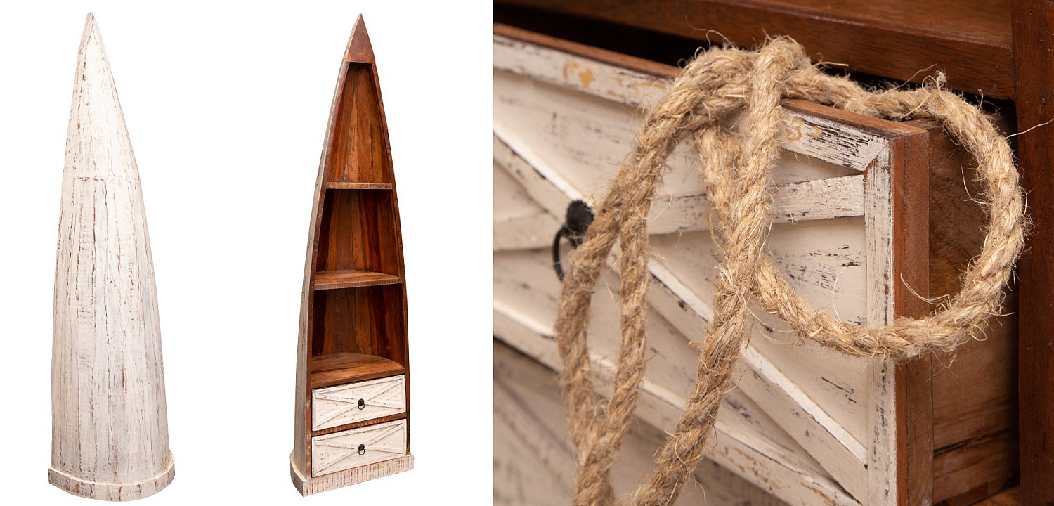 Стеллаж Old Boat White Стеллаж Old Boat White - Loft-Concept в Тюмени