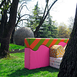 Дизайнерский модульный диван волнистой формы с цветным принтом Poltronova Superonda Sofa варинант исполнения - 40 | Loft Concept в Тюмени