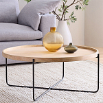 Журнальный стол с круглой деревянной столешницей Urban Style Space варинант исполнения - 2 | Loft Concept в Тюмени