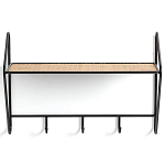 Настенная вешалка с полкой из ротанга Bourn Shelf-hanger варинант исполнения - 1 | Loft Concept в Тюмени