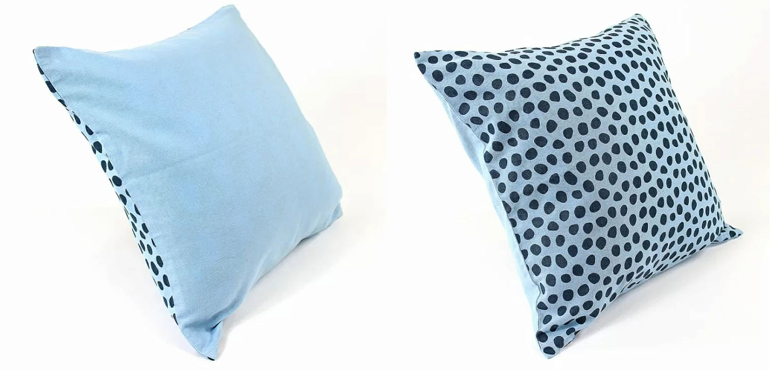 Чехол на подушку Spotted Look blue Чехол на подушку Spotted Look blue - Loft-Concept в Тюмени