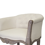 Кресло низкое в стиле прованс Бежевый Лен Louis French Armchair  варинант исполнения - 4 | Loft Concept в Тюмени