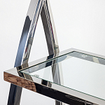 Металлический стеллаж со стеклянными полками Molecule варинант исполнения - 4 | Loft Concept в Тюмени