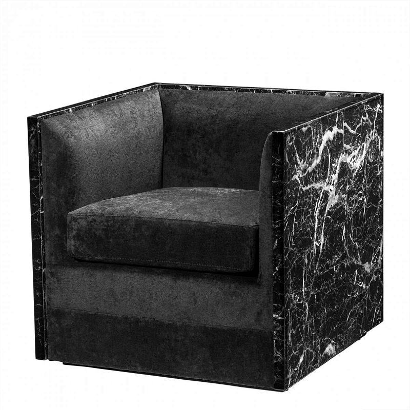 Кресло Eichholtz Chair Calabria Черный Черный Мрамор Nero Кресло Eichholtz Chair Calabria Черный Черный Мрамор Nero в Тюмени | Loft Concept
