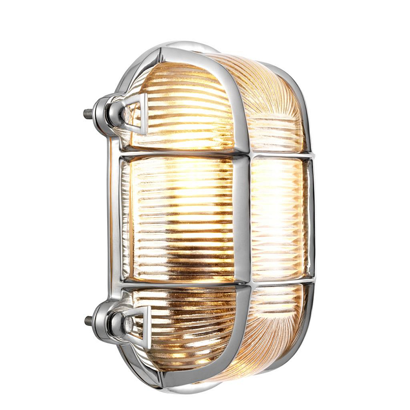 Бра Eichholtz Wall Lamp Aqua L Никель Прозрачное Стекло в Тюмени | Loft Concept 