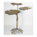 Столик приставной с тремя столешницами Тропические листья Tropical Forest gold варинант исполнения - 2 | Loft Concept в Тюмени