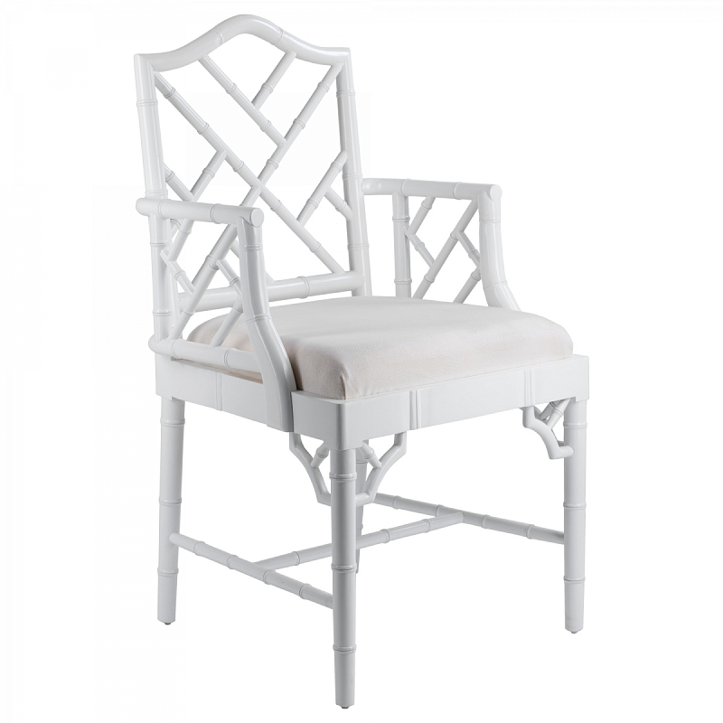 White Chippendale Arm Chair Белый White Chippendale Arm Chair Белый в Тюмени | Loft Concept