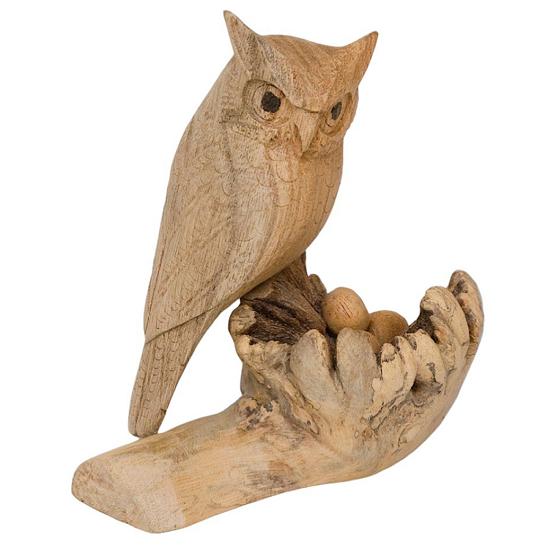 Статуэтка из дерева сова Animals of the World Светло-коричневый  в Тюмени | Loft Concept 