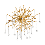 Бра с лучеобразным основанием и подвесками из прозрачного стекла в виде длинных капель Droplet Chandelier варинант исполнения - 1 | Loft Concept в Тюмени