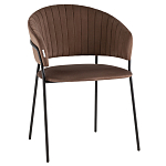 Стул в велюре коричневого цвета Horizon варинант исполнения - 1 | Loft Concept в Тюмени