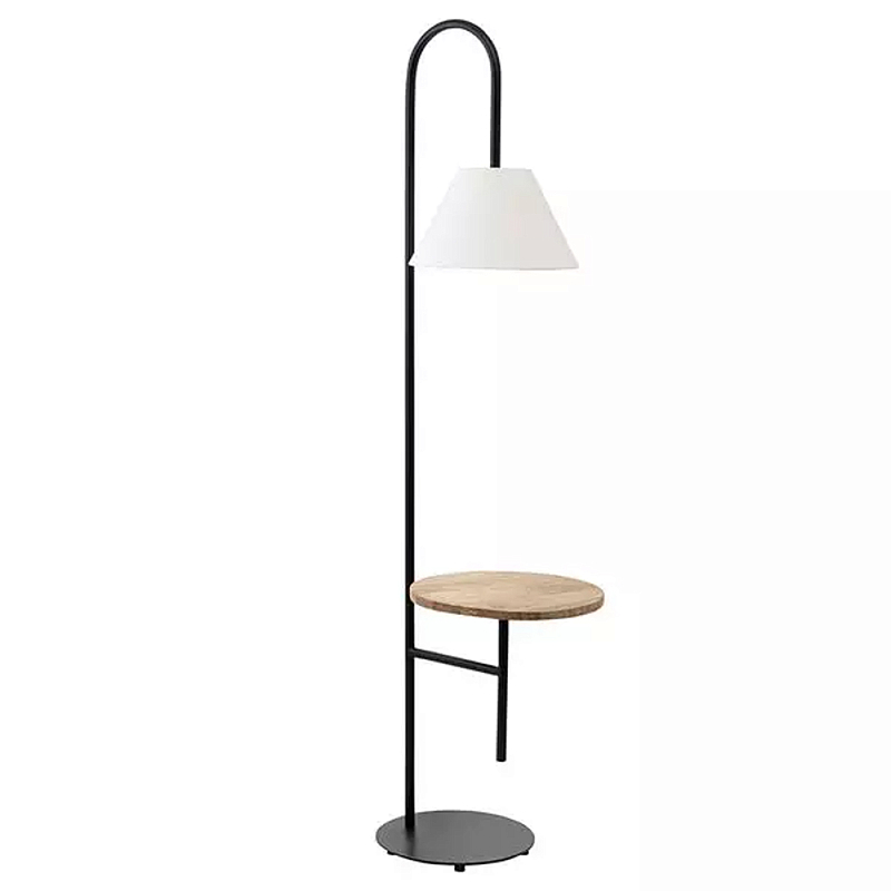 Торшер с полкой для хранения Floor Lamp with Storage Shelf Белый Черный Торшер с полкой для хранения Floor Lamp with Storage Shelf Белый Черный в Тюмени | Loft Concept