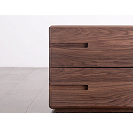 Прикроватный столик деревянный с 2-мя ящиками Moon Walnut Furniture варинант исполнения - 4 | Loft Concept в Тюмени