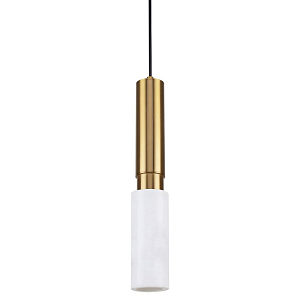 Подвесной светильник с плафоном из белого мрамора Shaw Marble