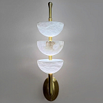 Бра с 3-мя мраморными плафонами в форме чаши Warm Marble Light варинант исполнения - 4 | Loft Concept в Тюмени