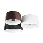 Потолочный светильник с 3-мя цилиндрическими абажурами черного белого и коричневого цвета Urban Dome варинант исполнения - 3 | Loft Concept в Тюмени