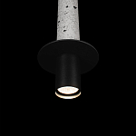 Подвесной светильник с узким цилиндрическим плафоном и черным металлическим декором Concrete Pipe варинант исполнения - 13 | Loft Concept в Тюмени