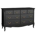 Комод черный из массива бука в стиле прованс Black Provence варинант исполнения - 1 | Loft Concept в Тюмени