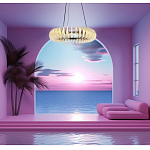 Люстра круглая с фактурными элементами в виде ракушек Inspired Sea варинант исполнения - 5 | Loft Concept в Тюмени