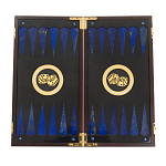 Нарды настольные из натурального камня лазурит и долерит Backgammon from Stone варинант исполнения - 2 | Loft Concept в Тюмени
