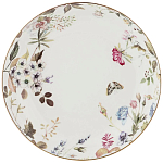 Ваза фарфоровая белая на ножке с рисунком цветов Garden Whisper Porcelain Set  варинант исполнения - 1 | Loft Concept в Тюмени