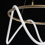 Люстра подвесная круглая золотого цвета с белыми изогнутыми световыми линиями Luke Lampco Tracer Lamp варинант исполнения - 8 | Loft Concept в Тюмени