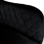 Барный стул вращающийся со спинкой и подлокотниками Douglas Rhombus Черный Велюр варинант исполнения - 3 | Loft Concept в Тюмени