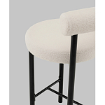 Стул полубарный Floreo букле молочный варинант исполнения - 3 | Loft Concept в Тюмени