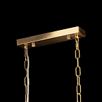 Люстра прямоугольная на цепях с прозрачными трубками и волнистым краем Nembus варинант исполнения - 12 | Loft Concept в Тюмени