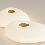 Потолочный светильник с тремя овальными матовыми плафонами TRIDalmen варинант исполнения - 2 | Loft Concept в Тюмени