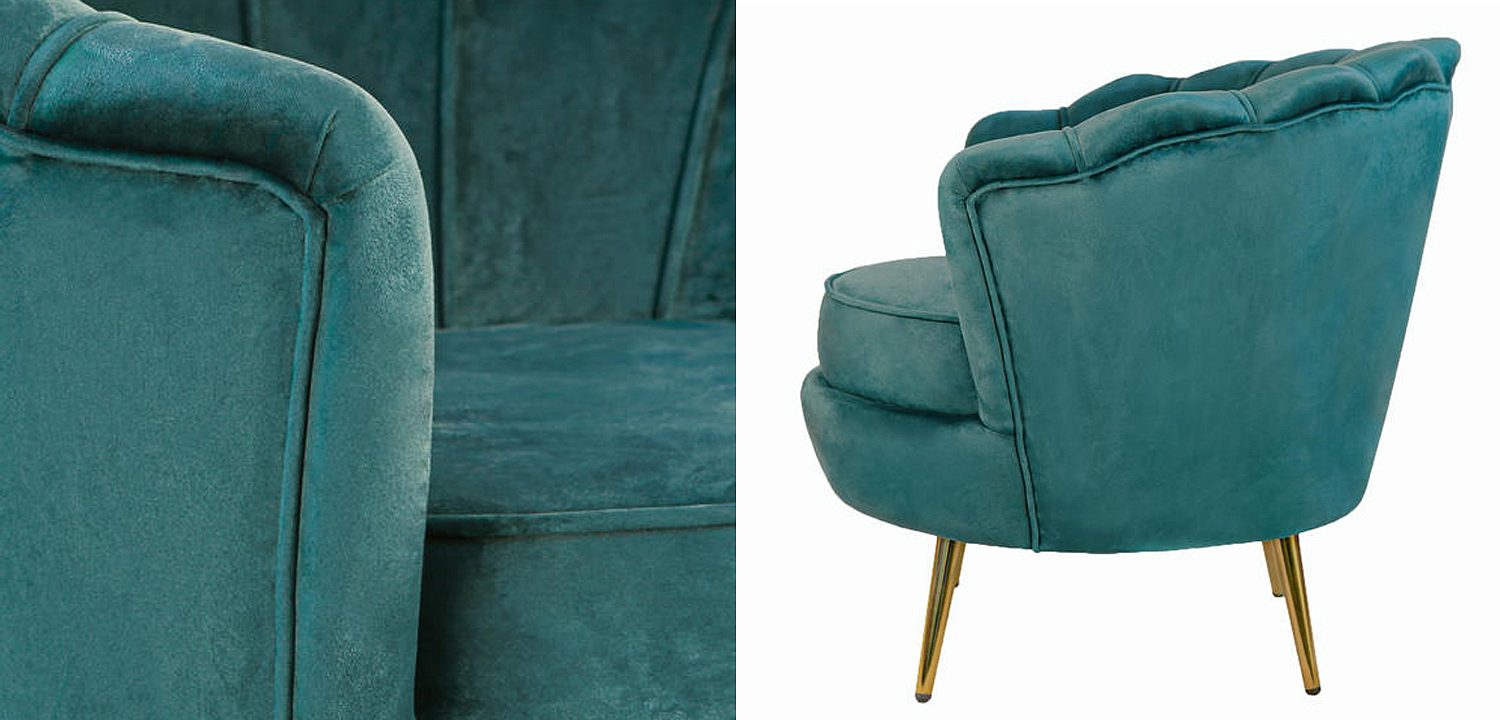 Кресло Бирюзовый велюр Trapezium Turquoise velvet Кресло Бирюзовый велюр Trapezium Turquoise velvet - Loft-Concept в Тюмени