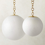 Подвесной светильник в форме шара из белого текстурного стекла Atmosphere варинант исполнения - 2 | Loft Concept в Тюмени