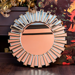 Зеркало круглое с лучами из зеркальных фацетов Silver Facet варинант исполнения - 3 | Loft Concept в Тюмени