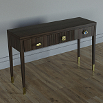 Дизайнерский Письменный стол Elsa Dreams Walnut с тремя ящиками варинант исполнения - 3 | Loft Concept в Тюмени