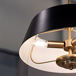 Подвесной светильник с конусовидным металлическим абажуром черного цвета Kichler варинант исполнения - 10 | Loft Concept в Тюмени