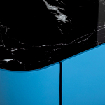 Тумба прикроватная чёрно-голубая с  ящиком Blue Cabinet варинант исполнения - 3 | Loft Concept в Тюмени