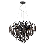 Люстра подвесная с объемной композицией из скрученных лент и металлических цепочек Atlantis Chain варинант исполнения - 4 | Loft Concept в Тюмени