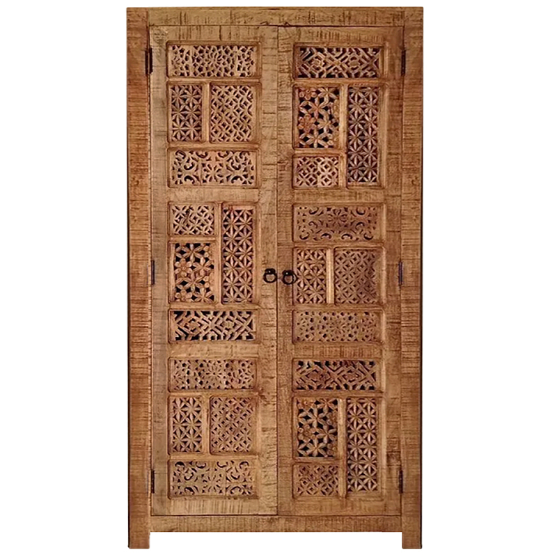 Этнический шкаф с орнаментом резьба из дерева Indian Antique Furniture Коричневый Этнический шкаф с орнаментом резьба из дерева Indian Antique Furniture Коричневый в Тюмени | Loft Concept