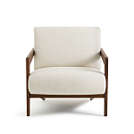 Кресло Avalon White Boucle из массива ореха варинант исполнения - 4 | Loft Concept в Тюмени