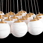 Люстра подвесная круглая с сферическими плафонами из натурального камня Glowing Spheres варинант исполнения - 3 | Loft Concept в Тюмени