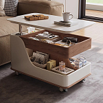 Журнальный столик передвижной с подъемной столешницей Table Trolley варинант исполнения - 6 | Loft Concept в Тюмени