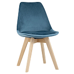 Стул с мягким велюровым сиденьем Arvika Blue варинант исполнения - 1 | Loft Concept в Тюмени