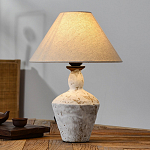 Настольная лампа с керамическим фактурным основанием и тканевым абажуром Eastern Tale варинант исполнения - 3 | Loft Concept в Тюмени