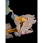 Люстра круглая на золотом каркасе с птичками и цветочным декором Miscellaneous herbs варинант исполнения - 9 | Loft Concept в Тюмени