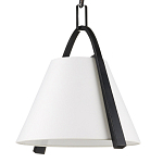Подвесной светильник в форме конуса с белым тканевым абажуром и чёрным каркасом Stylish Solution варинант исполнения - 3 | Loft Concept в Тюмени