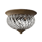 Потолочный светильник с чашеобразным плафоном из толстого волнообразного стекла и широким узорчатым основанием Hinkley варинант исполнения - 9 | Loft Concept в Тюмени